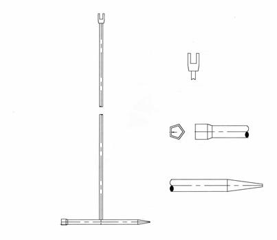 72" BLACK CURB STOP KEY CSK72