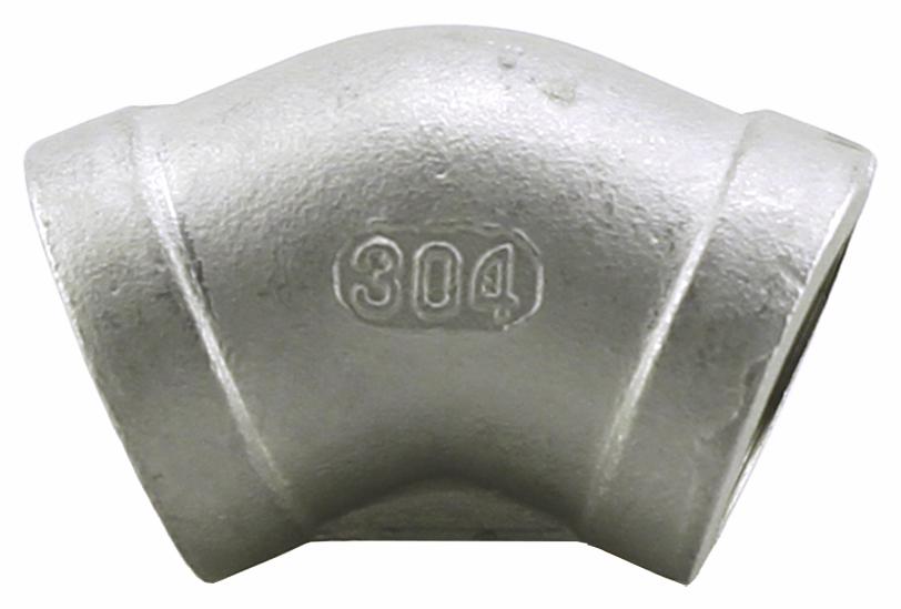 SS304E4-03 - '3/8" 304SS 45 Elbow Iso4144'
