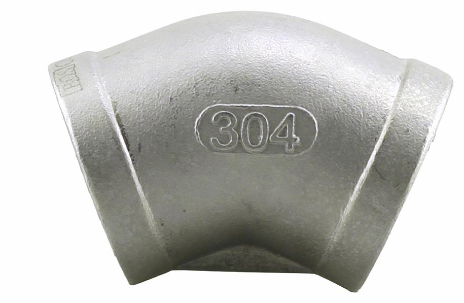 SS304E4-10 - '1" 304SS 45 Elbow Iso4144'