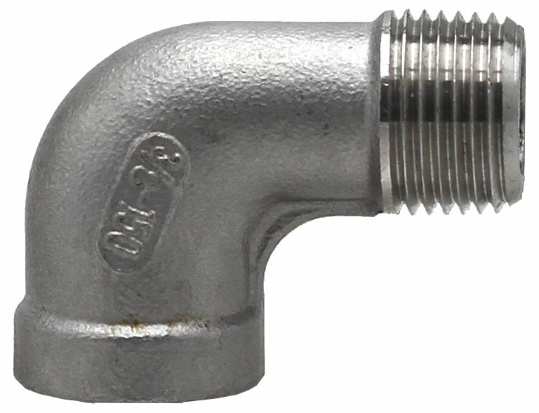 SS304SE-02 - '1/4" 304SS Str Elbow Iso4144'