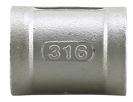SS316C-05 - '1/2" 316SS Coupling Iso4144'