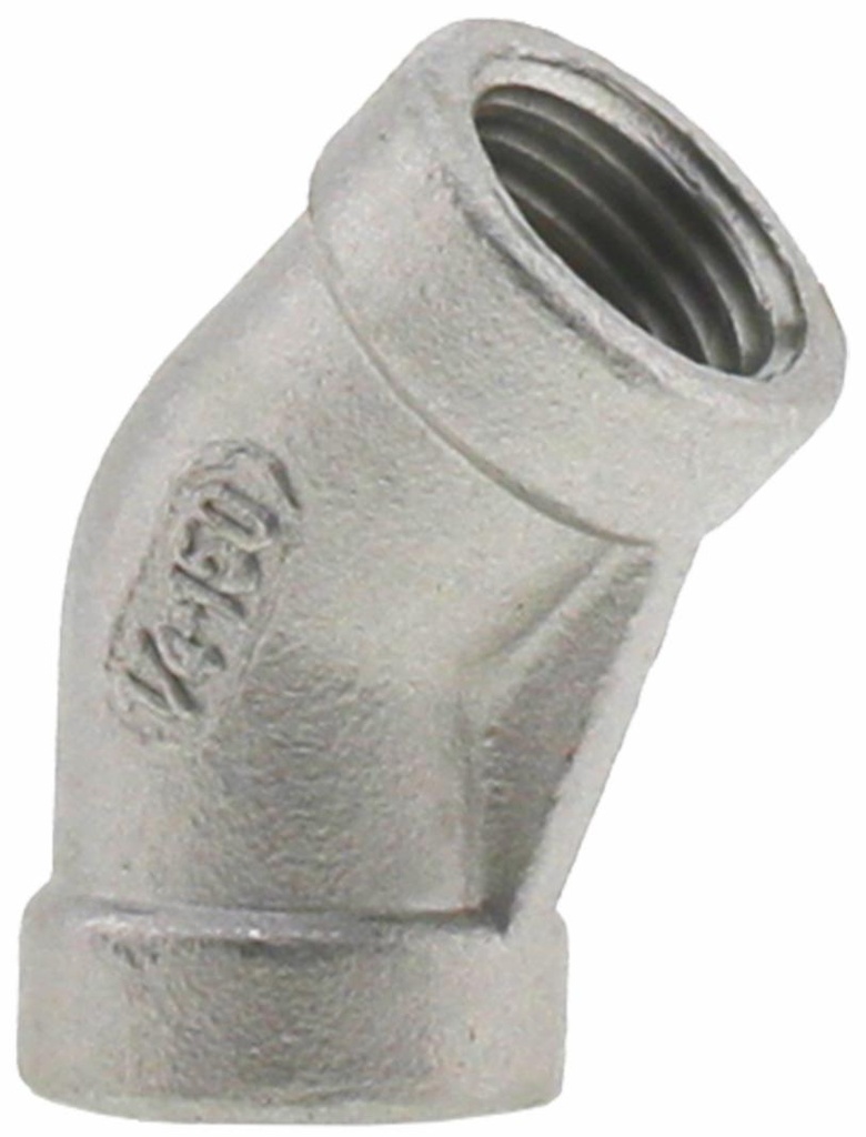 SS316E4-02 - '1/4" 316SS 45' Elbow Iso4144'