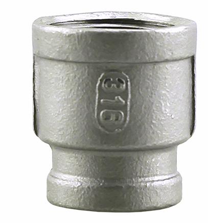 SS316RC-0702-3 - '3/4" x 1/4" 316SS Rcplg Iso4144'