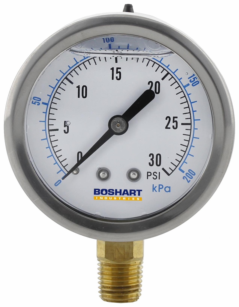 PG25-30-GNL - 'No Lead 2.5"Liq 1/4"Lm 0-30'