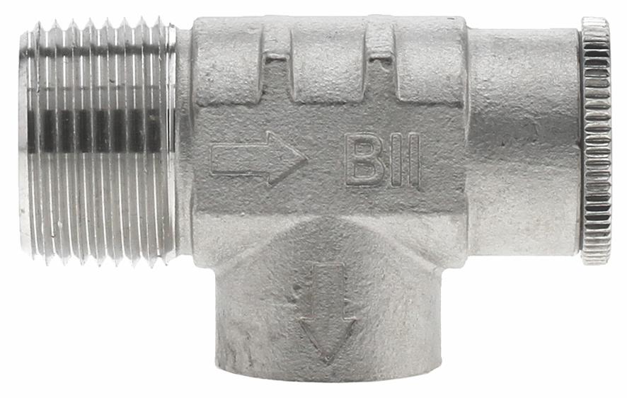 SSRVN07-100 - '3/4" #304 S.S Relief Valve Non-Adjustable - Set @ 100 Psi'