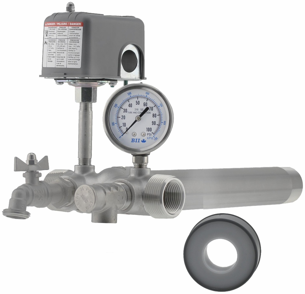 TFP-ST132J24-01 - 'S.S. Tank Tee Fitting Package W/ Fsgj24 & Tt260-SS'