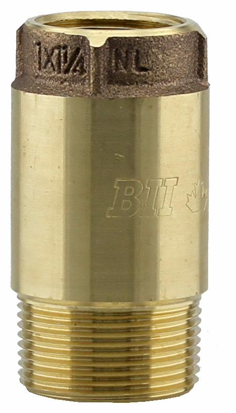 17CVMF-125-100NL - 'No Ld 1-1/4"M x 1"F Brnz Check'