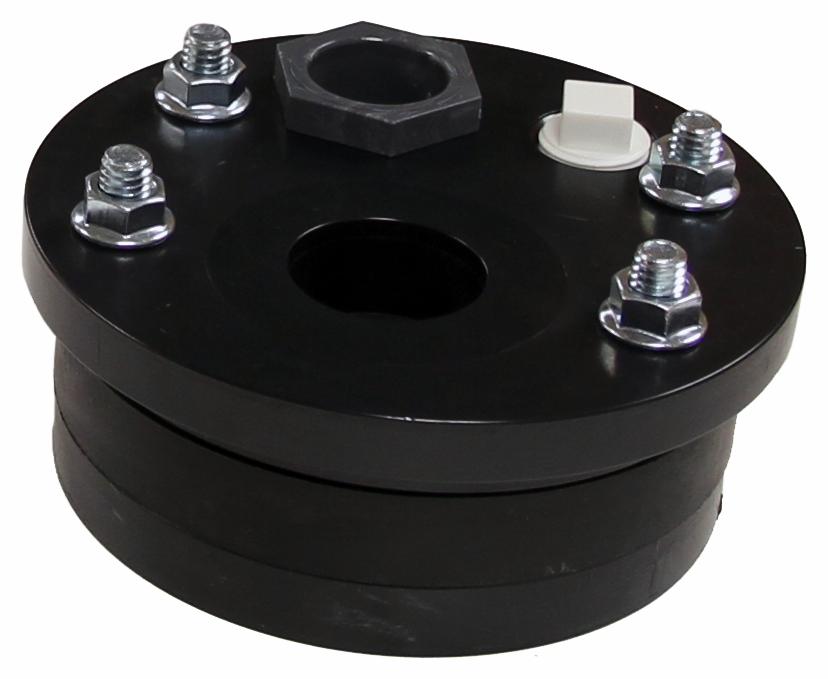 WSP5010 - '5" x 1" Single Hole Plastic Well Seal - Black'