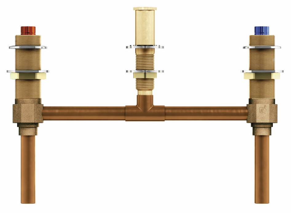 Rough-In For 3-Hole Roman Tub Faucet (Copper Connections)