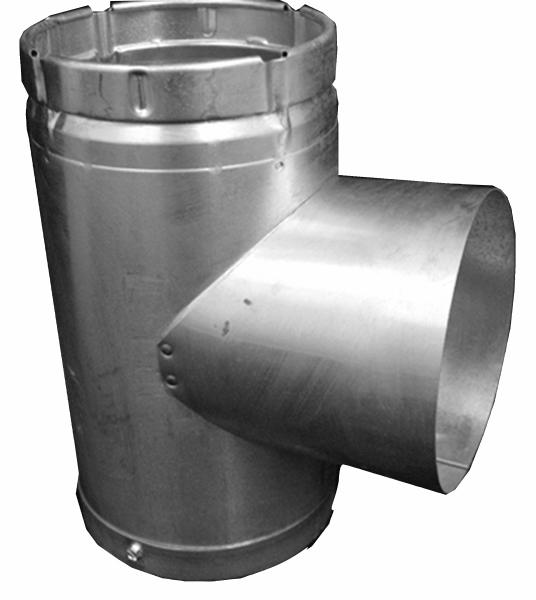 4" Single Wall Tee Aluminum