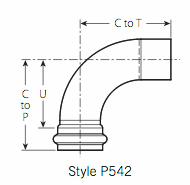3/4" Vic-Press 90 Street Elbow 304 Stainless Style P542