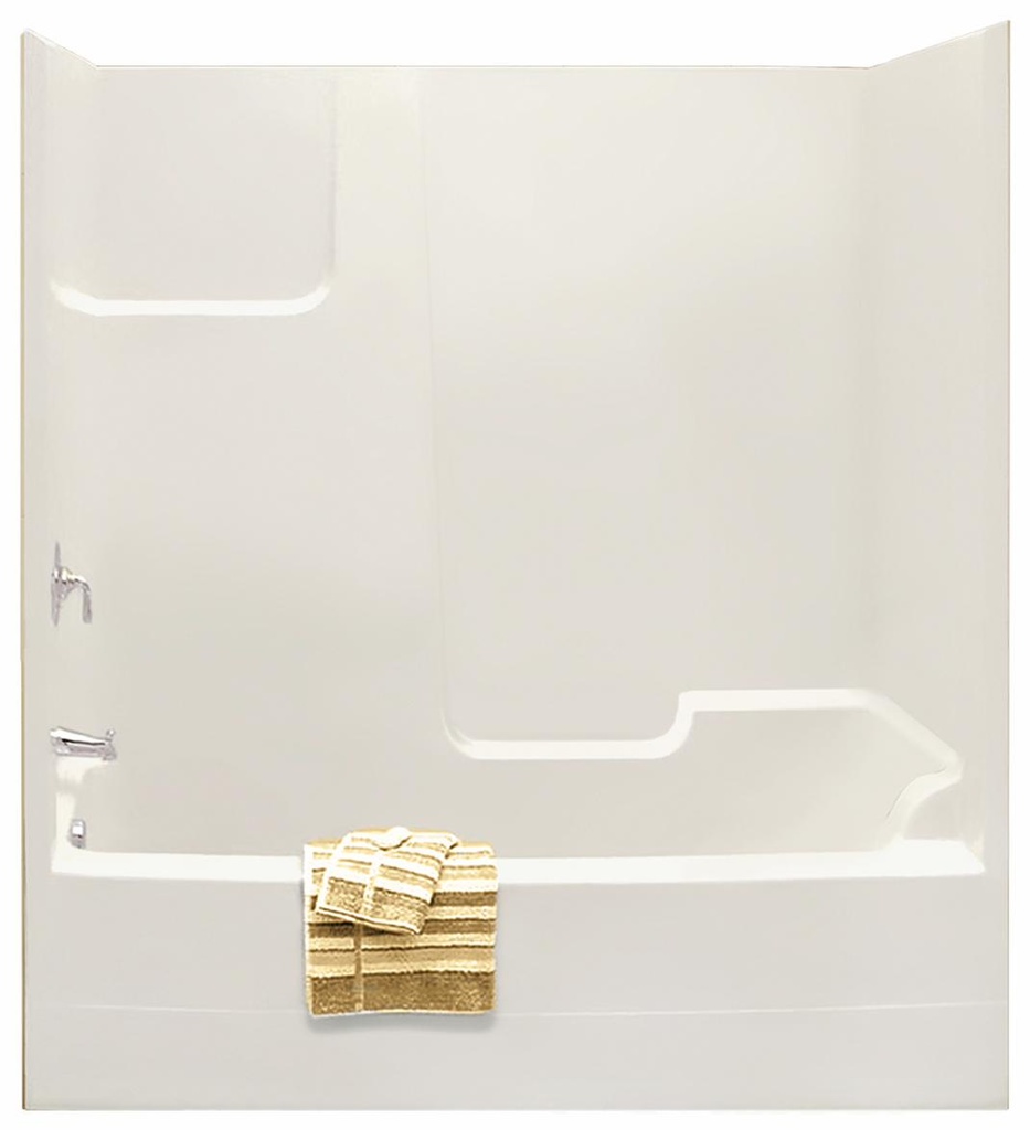 TSEA72 72" x 36" LH Drain Alcove 1-Piece Tub & Shower