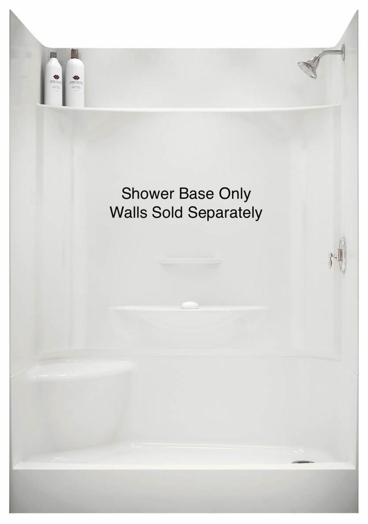KDS 3060 RH Drain Pinned Shower Base with LH Seat