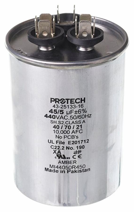 Capacitor - 45/5/440 Dual Round