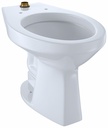 Elongated 1.0 GPF Floor-Mounted Flushometer ADA Compliant Toilet Bowl with Top Spud