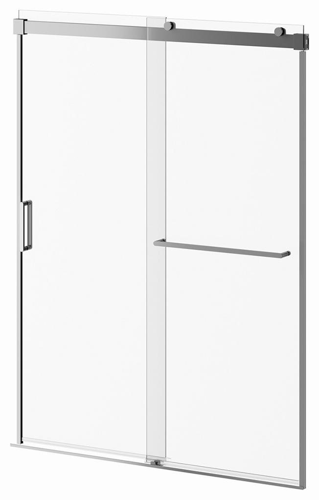 Akcess Plus (Box 2 of 2) 60" x 77" External Panel Sliding Shower Door with Towel Bar