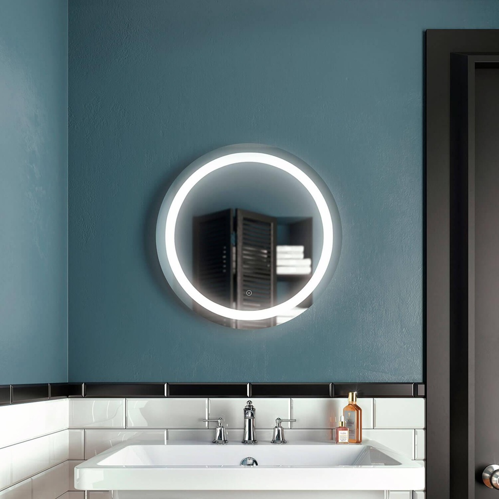 Effect Illuminated 24" Round Bathroom Mirror