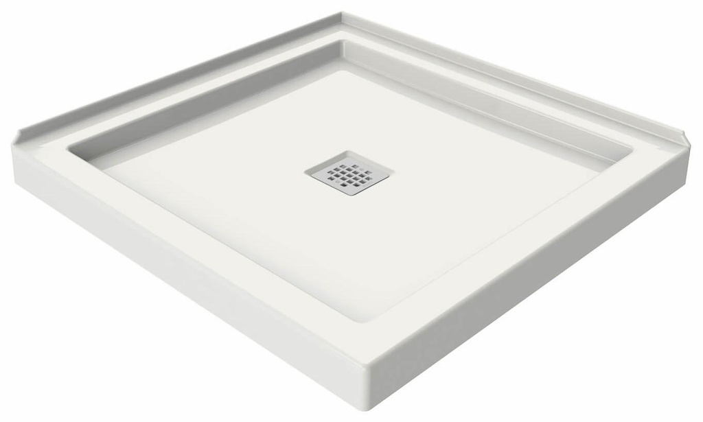 B3Square 3636 Center Drain Corner Shower Base