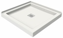 B3Square 3636 Center Drain Corner Shower Base