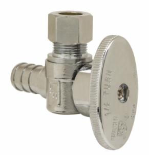 ANG VLV 1/2" NOM CRMP BRB X 3/8" OD CMP CP LF - BULK