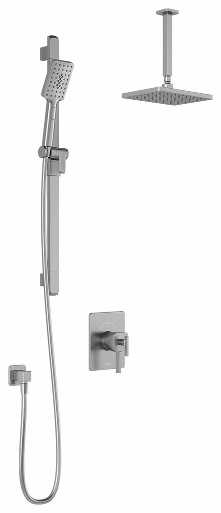 SquareOne TCD1 Thermostatic Coaxial Shower System with Vertical Ceiling Arm