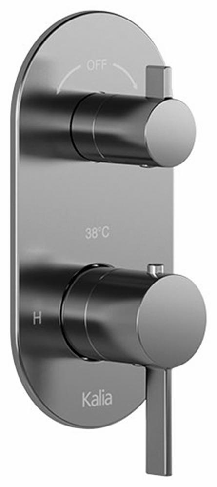 RoundOne Valve Trim for 2 or 3-Way Thermostatic Valve with Integrated Diverter