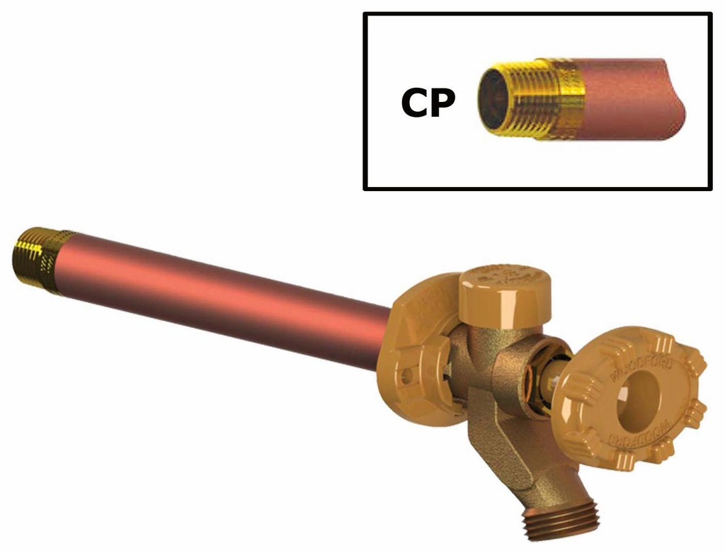 Model 19 Wall Faucet CP Inlet 10 Inch, Black Handle