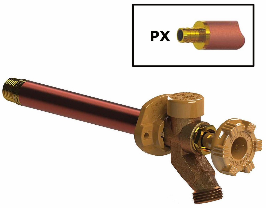 Model 17 Wall Faucet 1/2 PX Inlet 10 Inch, Metal Handle