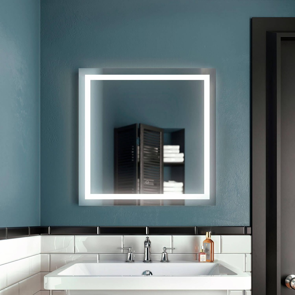 Effect Illuminated 30" Square Bathroom Mirror