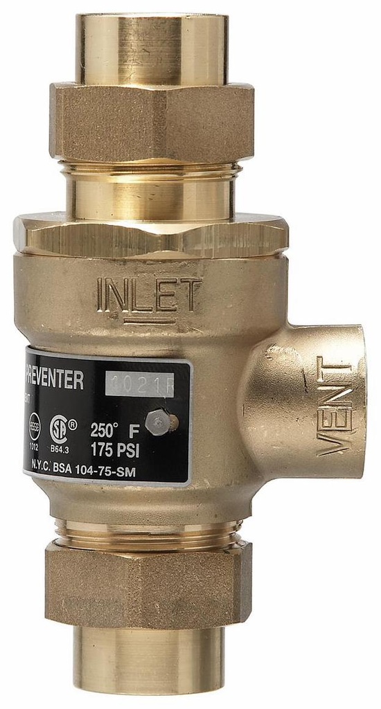 1/2 In 9DM3 CAN 1/2 Dual Check Valve With Vent