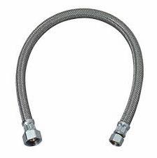 20" Flexible Faucet Connector 3/8" Comp x 1/2" FIP