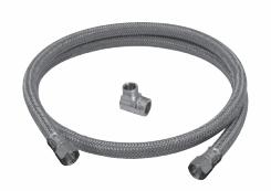 72" Flexible Dishwasher Connector 3/8" Comp with 3/8" MIP Elbow