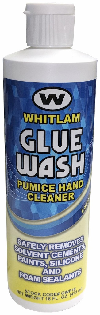 "GLUE-WASH" PUMICE HAND CLEANER - 16 fl. oz.