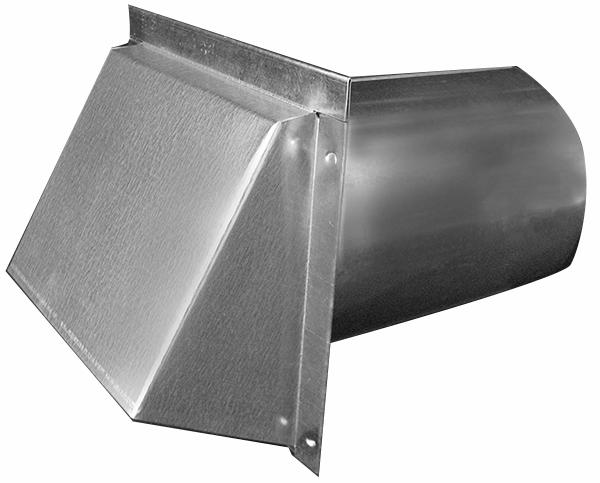 8" Wall Cap with Damper Galvanized