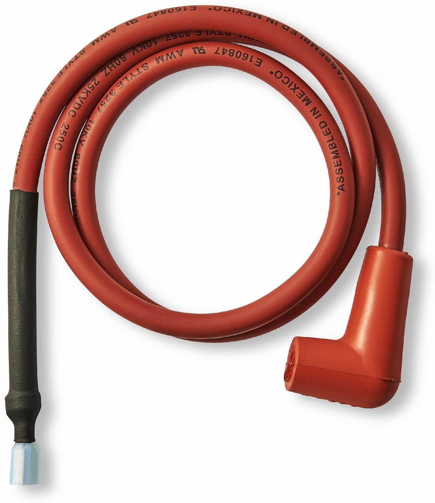 36" IGNITION CABLE, 1/4" QC ON MODULE END, 90 DEG. BOOT ON IGNITER END. FOR USE WITH S8600 FAMILY.