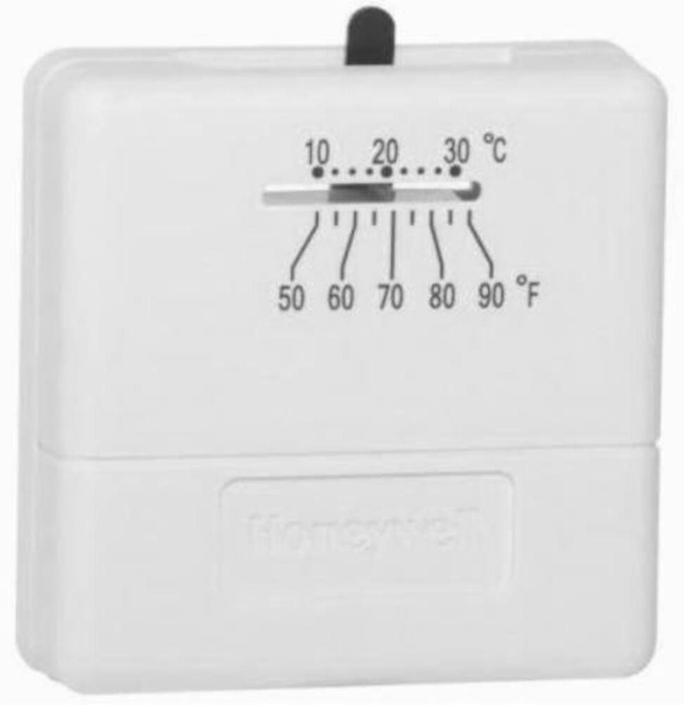 HEAT ONLY MECHANICAL THERMOSTAT.  PREMIER WHITE.