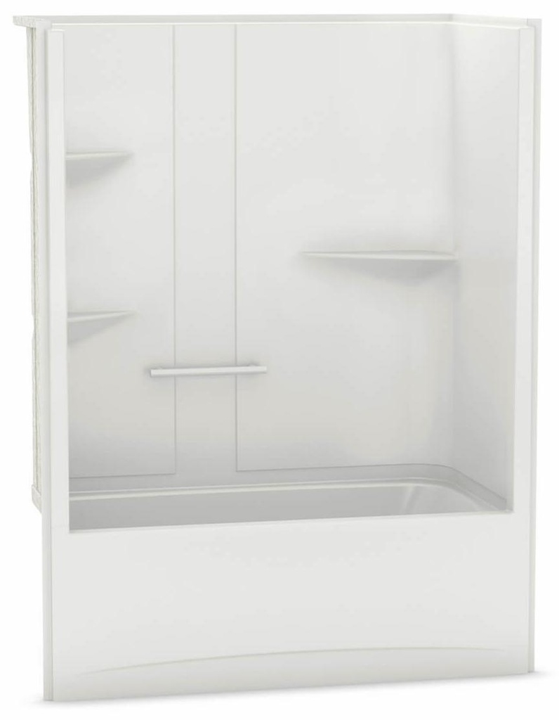Allia TS-6032 LH Drain Alcove 1-Piece Tub & Shower