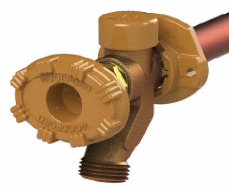 Model 19 Wall Faucet Wirsbo Inlet 12 Inch, Black Handle