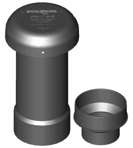 CARBON VENT FILTER REDUCER 1.5" PIPE