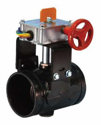4" Butterfly Valve UL/FM PPS w/3/4 Tap Series 7B2