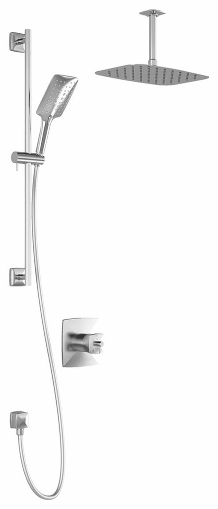 Umani TCD1 Premia Thermostatic Coaxial Shower System with Vertical Ceiling Arm