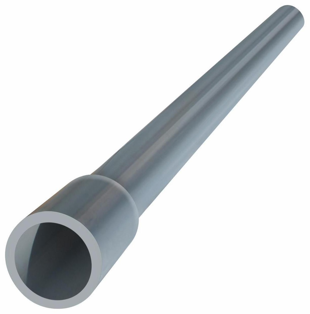 1 1/4"x10' PVC SCH80 PIPE B/E GREY XIRTEC 140