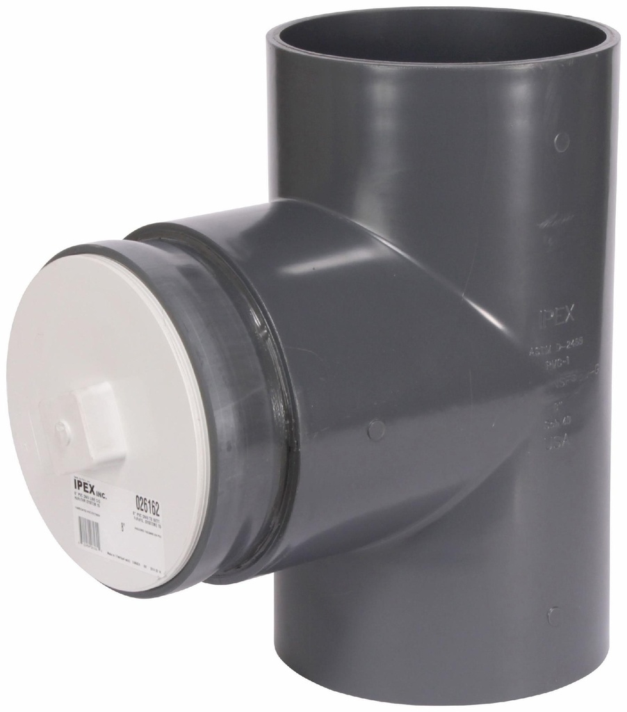 8" PVC DWV LINE C/O HxHxTHR SYSTEM 15