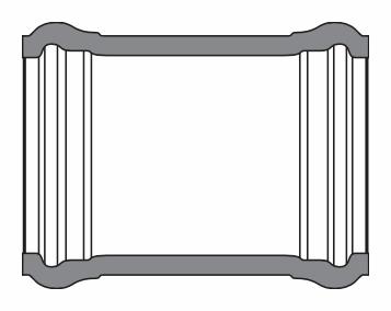 10" PVC REPAIR CPLG CIOD DR18 BxB BLUE BRUTE