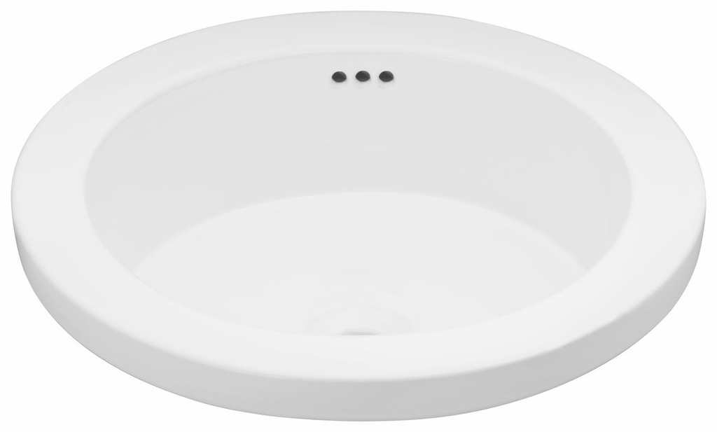 Bandeau 16" Round Drop-In Bathroom Sink