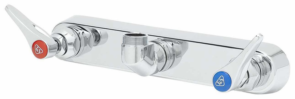 Workboard Faucet, Wall Mount, 8" Centers, Lever Handles, Less Nozzle