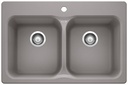 Vision 210 2 Bowl Drop-In Silgranit Sink