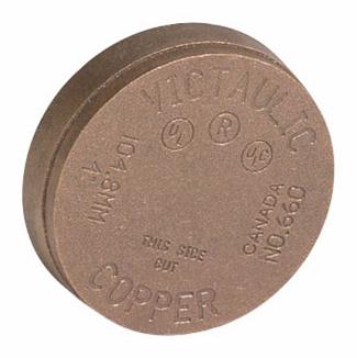 2-1/2" Grooved Wrot Copper Cap No. 660