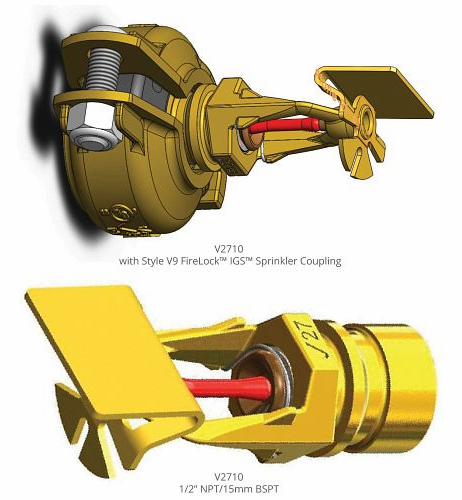 1/2" Quick Response 286F K5.6 Horizontal Sidewall Sprinker Head White FireLock V2710