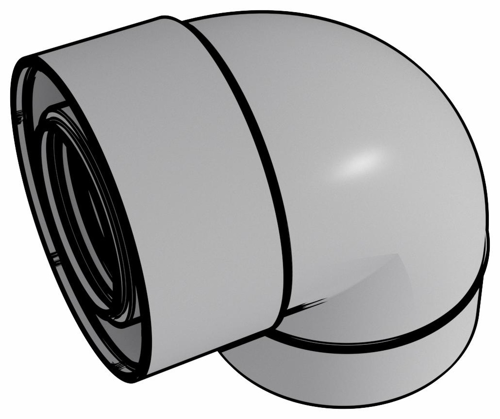 2/4 (60/100) Condensing 90 Degree Elbow